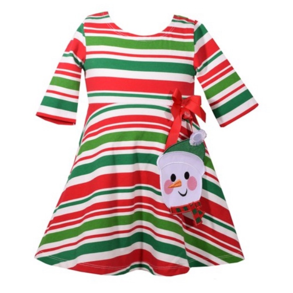 Striped Snowman Dress